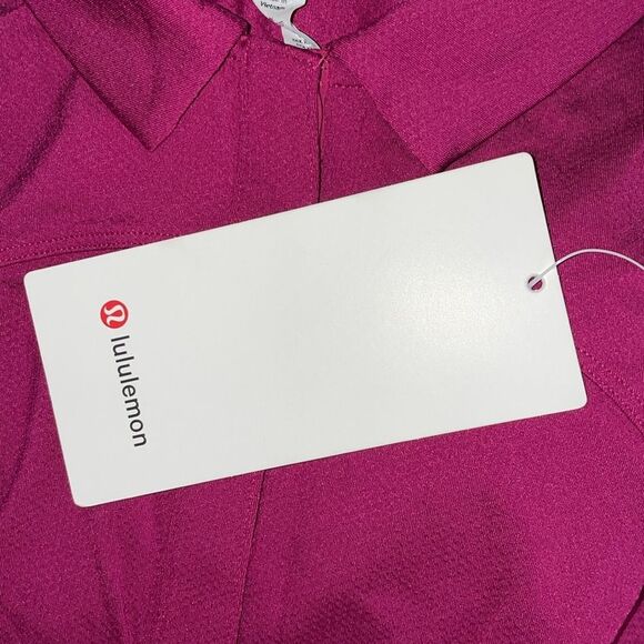 LULULEMON POLO magenta purple  Quick-Drying Short Sleeve Polo Shirt Size… - Picture 4 of 4